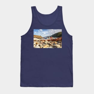 Clovelly Wooden fishing Boats, North Devon, England Tank Top